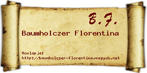 Baumholczer Florentina névjegykártya